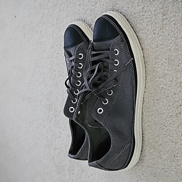 Converse Dark Gray Sneakers, Men Size  9 or Women Size 11 - Picture 2 of 8